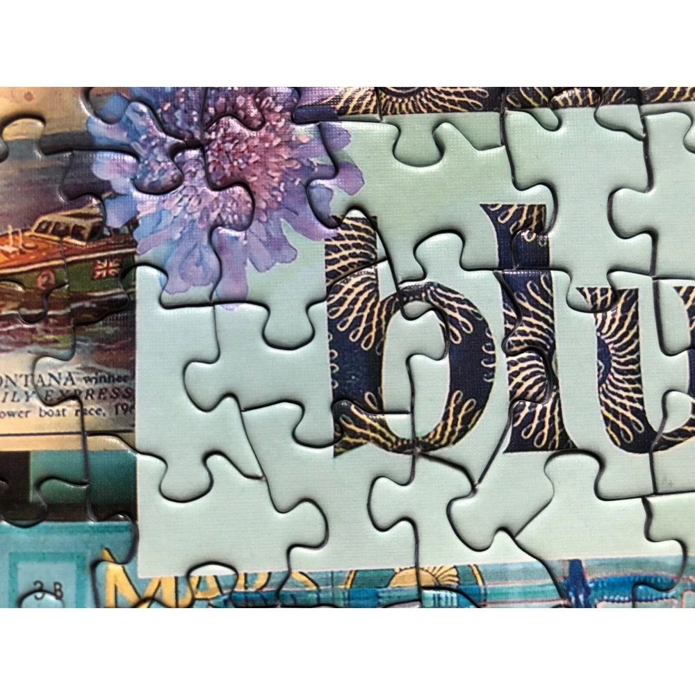 Cobble Hill Blue Jigsaw Puzzle 1000 Piece Complete